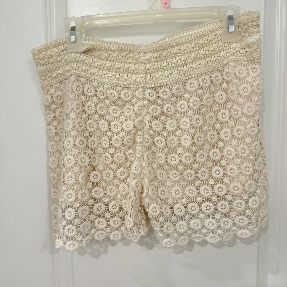 Cream Lace Women Shorts Size Small Boho Cottage Core Fairy